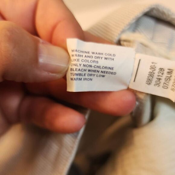 Gap Roll-Up Pinstripe Stretch Shorts Women's Size 10 Button Accents Double Hook - Picture 6 of 14